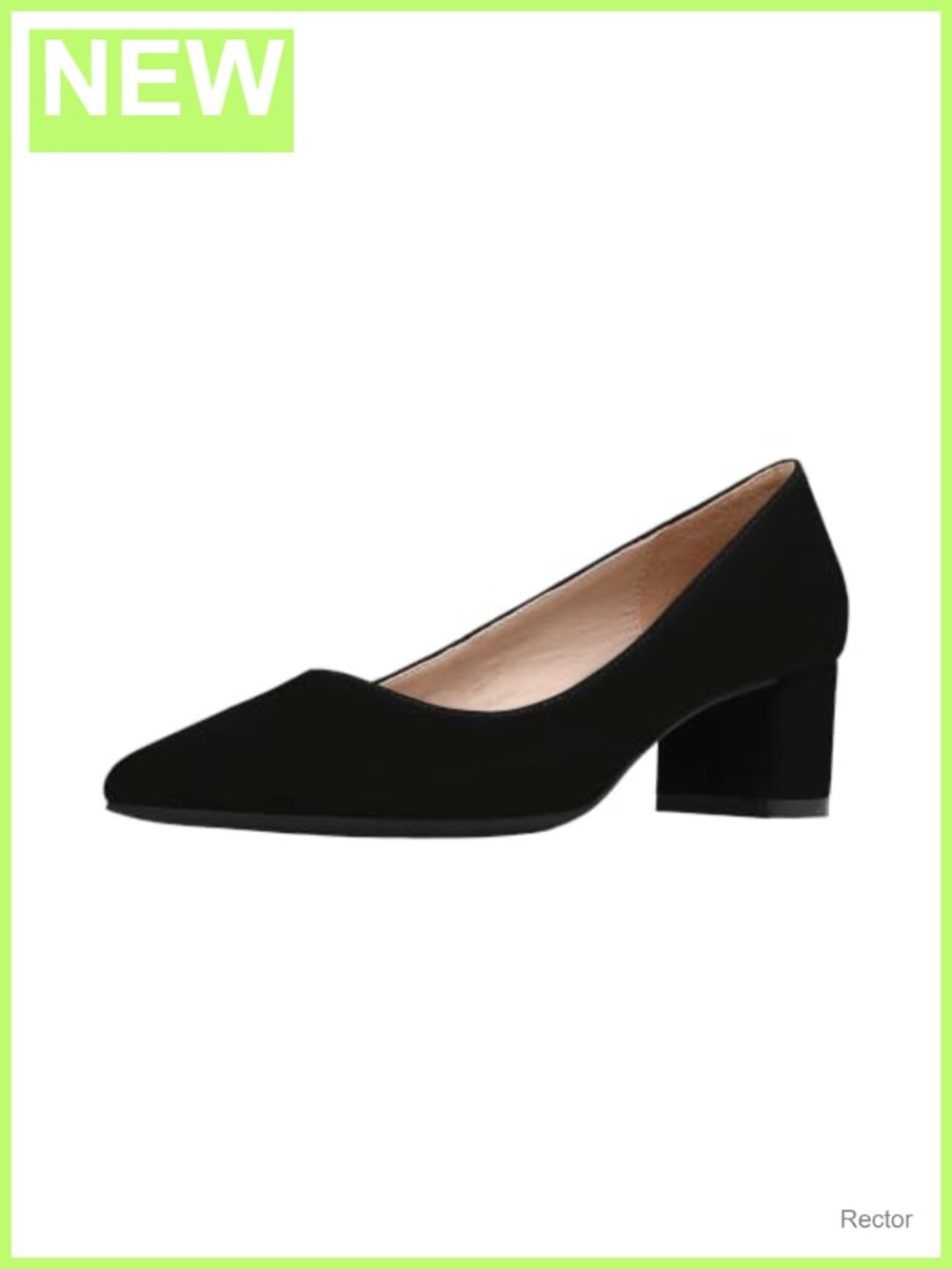 Women's Low Block Heel Pumps Pointed Toe Slip On Comfort Work